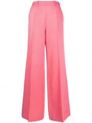 Pantaloni a righe in tessuto jacquard Forte Forte rosa