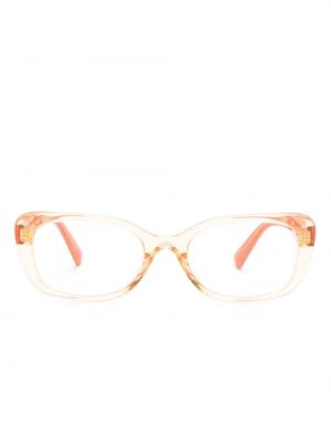 Průsvitné brýle Miu Miu Eyewear oranžové