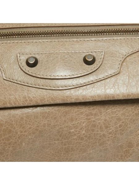 Bolso clutch de cuero retro Balenciaga Vintage beige