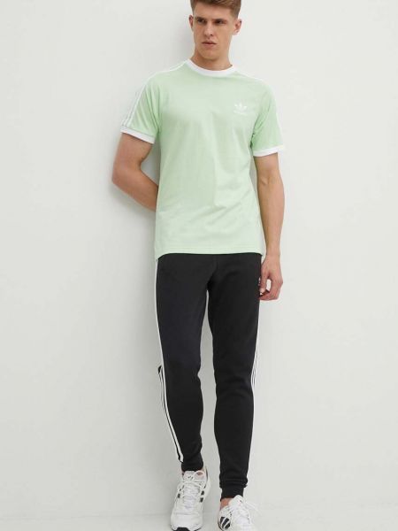 Bombažna majica Adidas Originals zelena