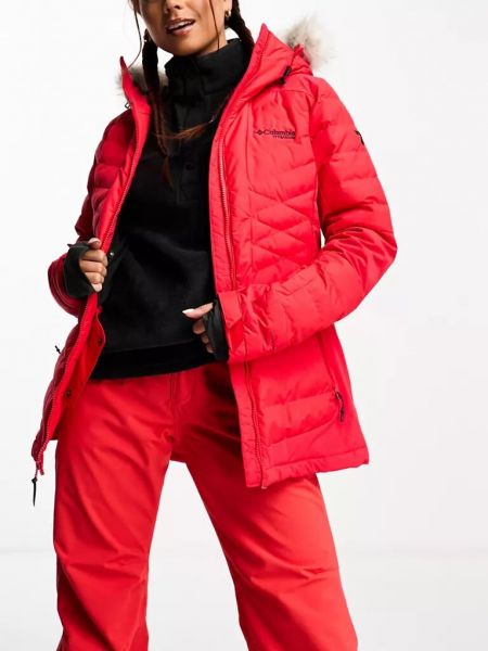 Утепленная горнолыжная куртка Columbia красная
