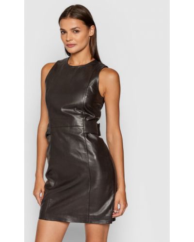 Remain Bőr ruha Taya RM694 Barna Slim Fit
