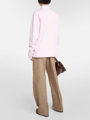 Jersey top aus baumwoll mit print Acne Studios pink