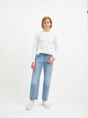 Jeansy relaxed fit Gap niebieskie