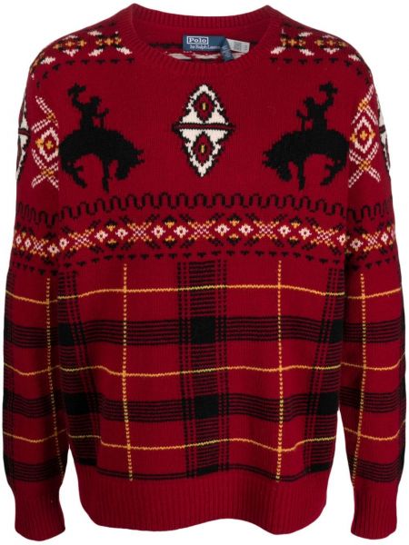 Pullover di lana Polo Ralph Lauren rosso