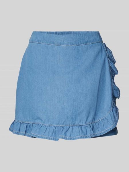Spódnica jeansowa z falbankami Vero Moda niebieska