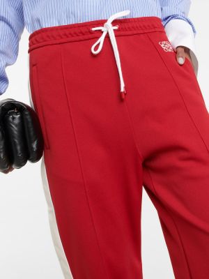 Džerzej rovné nohavice Loewe červená