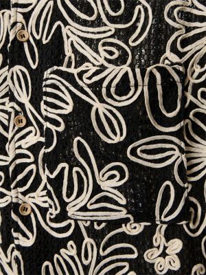 Koszula w kwiatki żakardowa Andersson Bell czarna