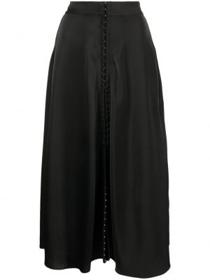 Saténové midi sukně Murmur černé