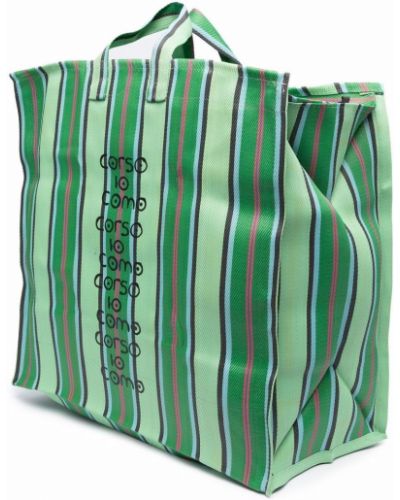Shopper kabelka s potiskem 10 Corso Como zelená