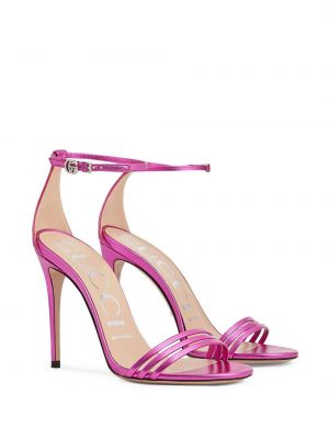Leder sandale Gucci pink