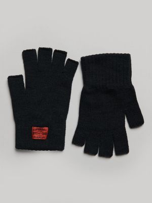 Перчатки без пальцев Superdry черные
