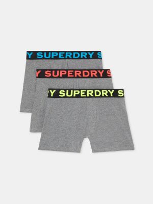 Boxers de algodón Superdry gris
