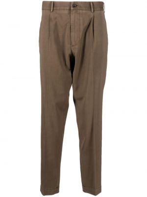 Vlněné kalhoty Dell'oglio hnědé