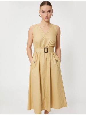 Βαμβακερή αμάνικη μίντι φόρεμα Koton