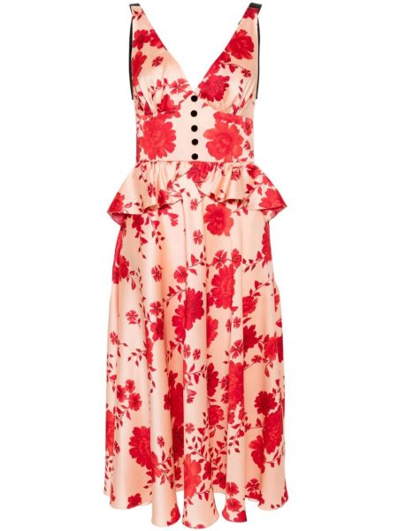 Midi haljina s cvjetnim printom s printom Parlor