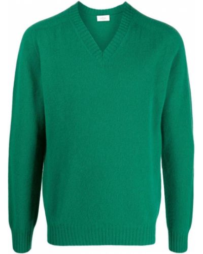 Jersey de punto con escote v de tela jersey Altea verde