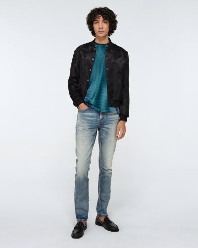 Priliehavé skinny fit džínsy Saint Laurent modrá