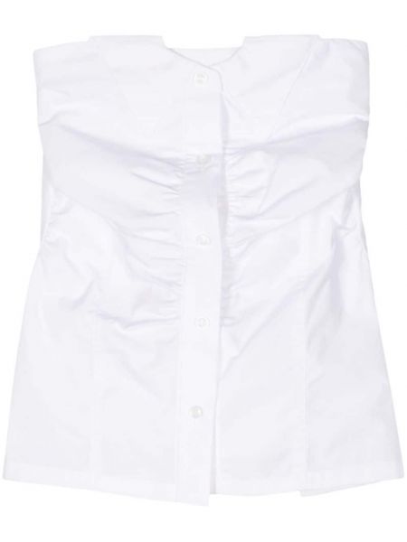 Bluzka bawełniana klasyczna Low Classic biała