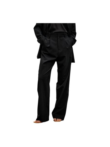 Czarne proste spodnie wełniane Ahlvar Gallery
