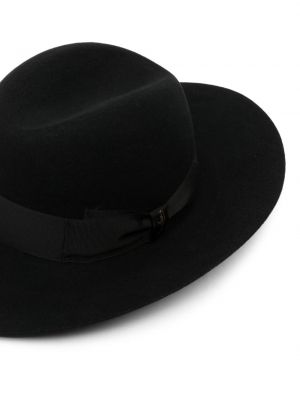 Veltinio vilnonis kepurė Borsalino juoda