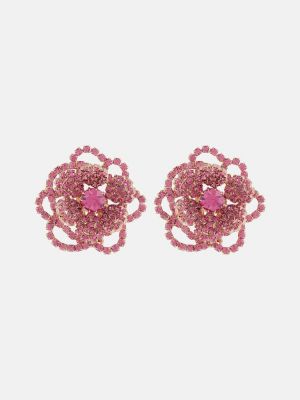 Kristallidega lilleline kõrvarõngad Magda Butrym punane