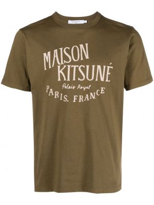 Памучна тениска с принт Maison Kitsuné