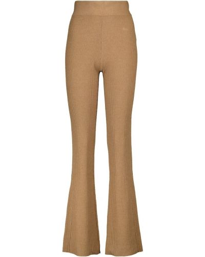 Pantalones rectos de algodón Frame marrón
