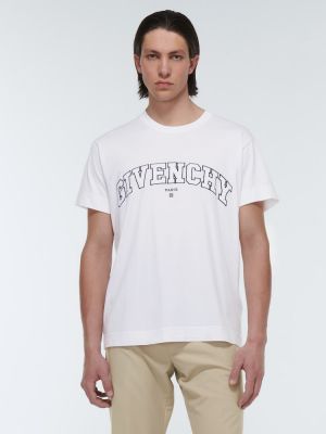 Bavlnené tričko s výšivkou Givenchy biela