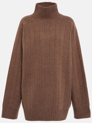 Vilnas džemperis ar augstu apkakli Toteme brūns