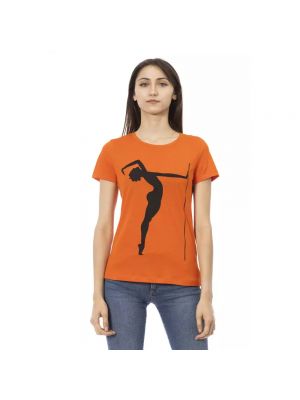 Koszulka z krótkim rękawem Trussardi pomarańczowa