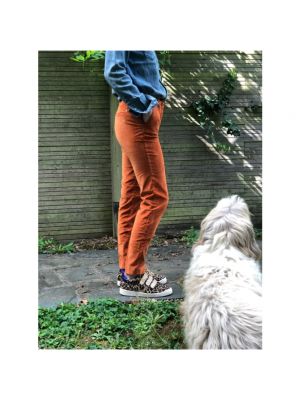 Pantalones chinos de terciopelo‏‏‎ con cremallera Mason's naranja