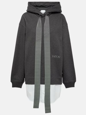 Sudadera con capucha de algodón Patou gris