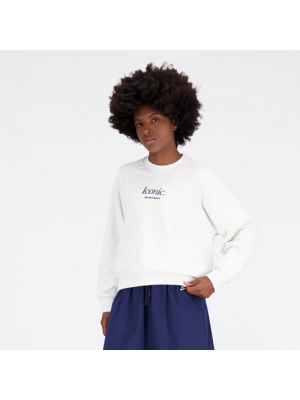 Sweatshirt aus baumwoll New Balance weiß