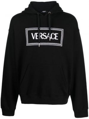 Siuvinėtas džemperis su gobtuvu Versace juoda