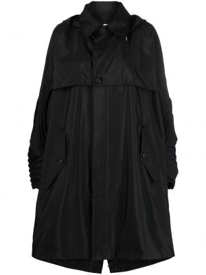 Veckade trenchcoat Pleats Please Issey Miyake svart