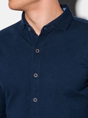 Košile s dlouhými rukávy Ombre Clothing modrá