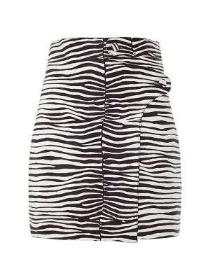 Kožna suknja s printom od umjetne kože sa zebra printom Dsquared2