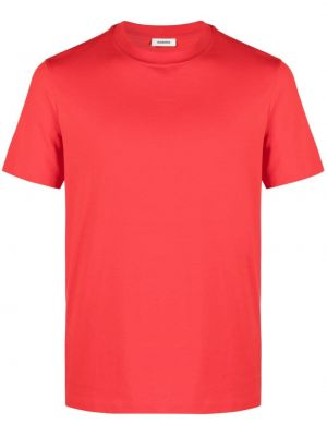 Kokvilnas t-krekls ar izšuvumiem Sandro sarkans