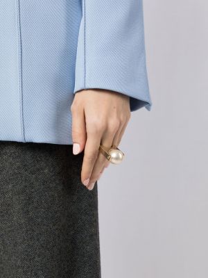 Prsten s perlami Chanel Pre-owned zlatý