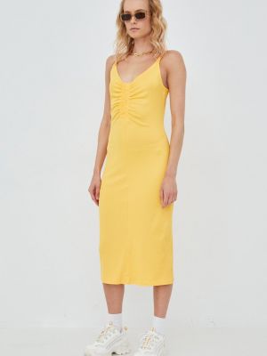 Midi šaty Vero Moda žluté