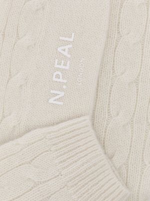 Kašmírové ponožky N.peal bílé
