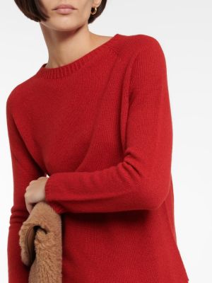 Kašmírový vlnený sveter 's Max Mara červená