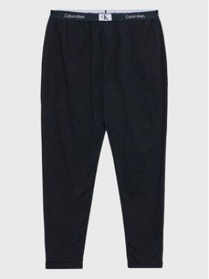 Bavlnené priliehavé teplákové nohavice Calvin Klein Underwear - čierna