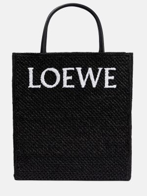 Kožená shopper kabelka Loewe černá