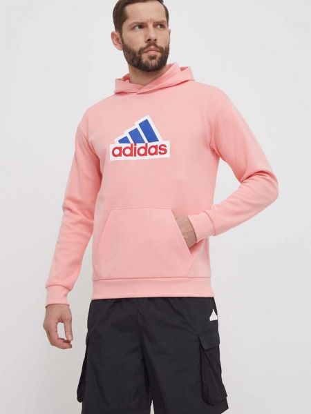 Geacă cu glugă Adidas roz