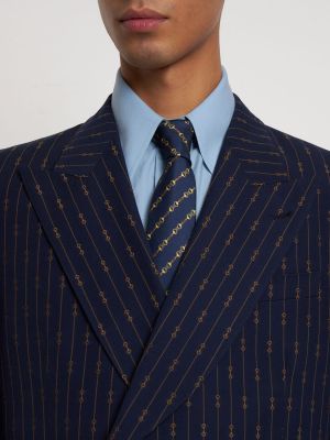 Žakárová hedvábná kravata Gucci