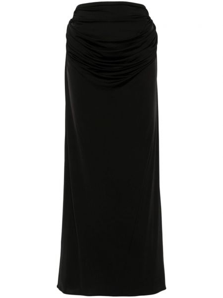 Drapované dlouhá sukně Magda Butrym černé