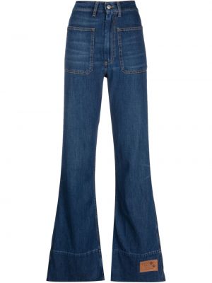 Relaxed fit flare jeans med hög midja Dodo Bar Or blå