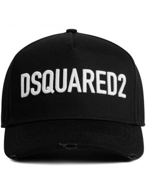 Памучна шапка с козирки бродирана Dsquared2